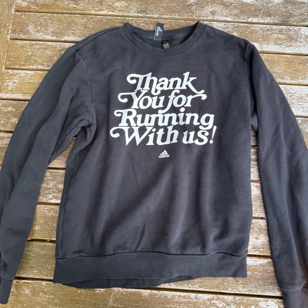 Adidas Black Crewneck Men's Sweater - Picture 3 of 4
